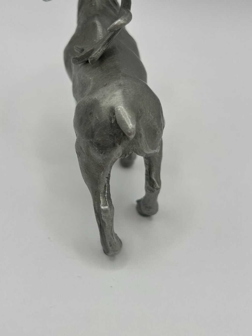 Vintage Pewter Elk Deer Buck Figurine Wildlife Cabin Lodge Decor Collectible - Picture 15 of 16